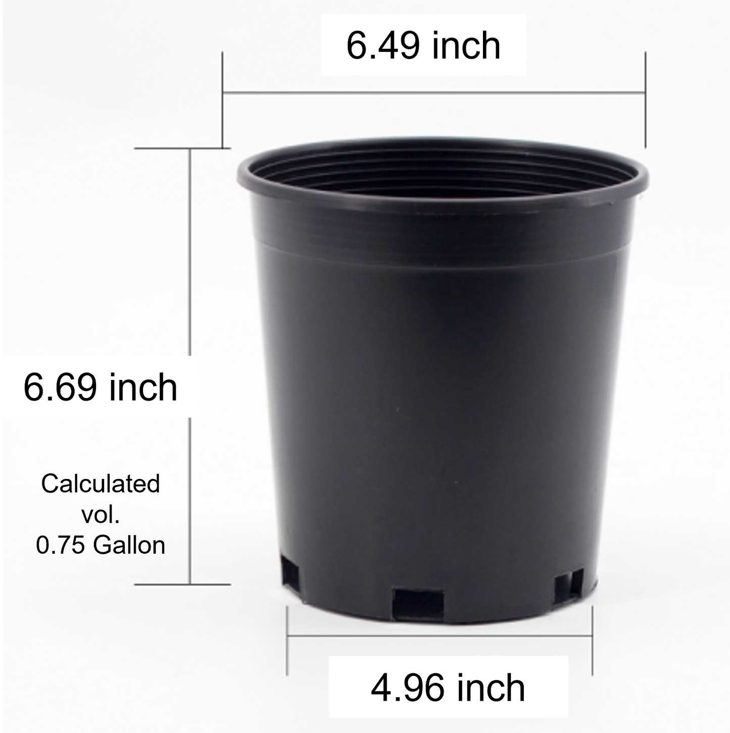 Reusable Nursery Pots Plastic Garden Pots Planters, 1 Gallon