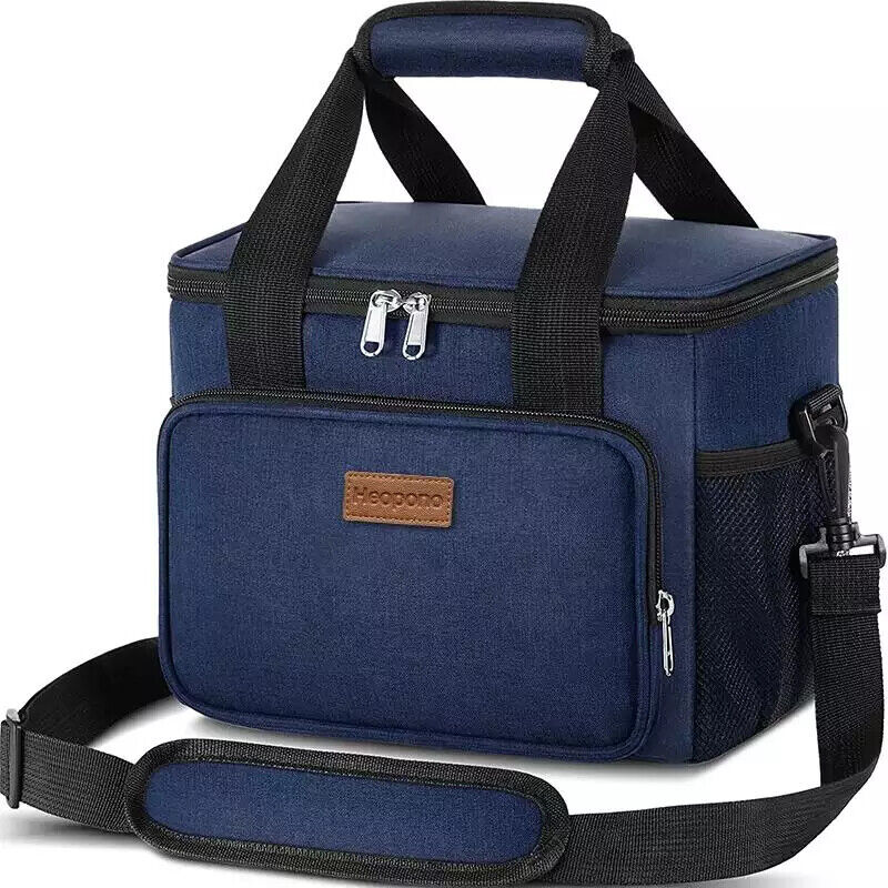 KD Insulated Lunch Bag 15L, Portable Cooler Bag/Lunch Box with Insulated Layer for Picnic, Beach, Work, and Travel, hot and Cold Storage, Leakproof