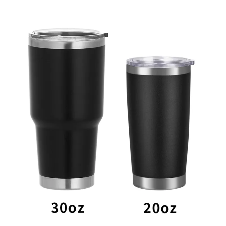 Double Walled Vacuum Coffee Mug, Stainless Steel Tumbler With Lid, 20 Oz / 30 Oz
