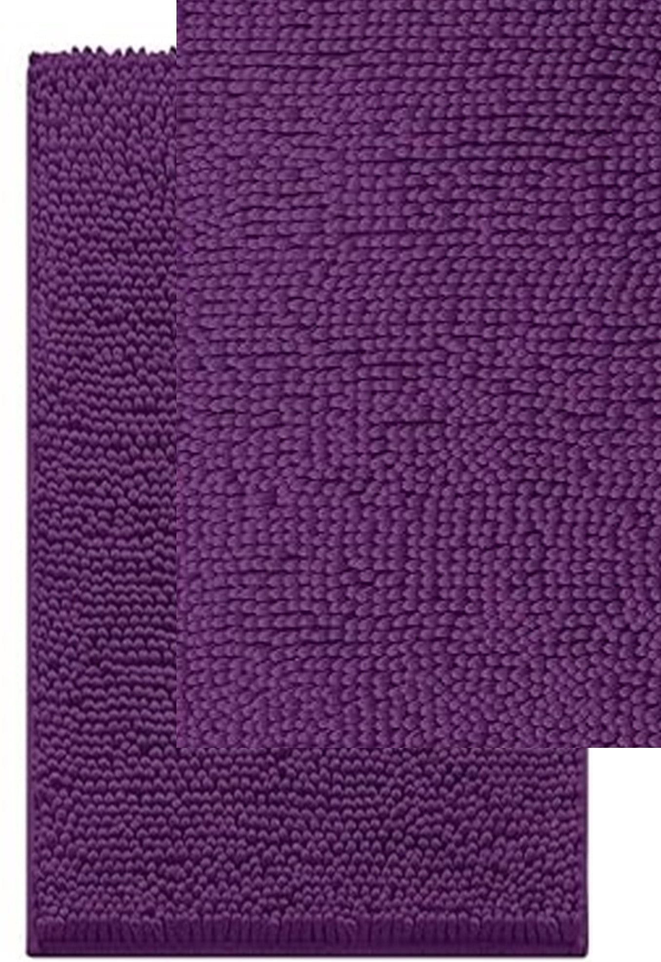 2pcs Bath Mat - Chenille Bath Rugs For Bathroom, Non-Slip Floor Mat With Rubber Backing