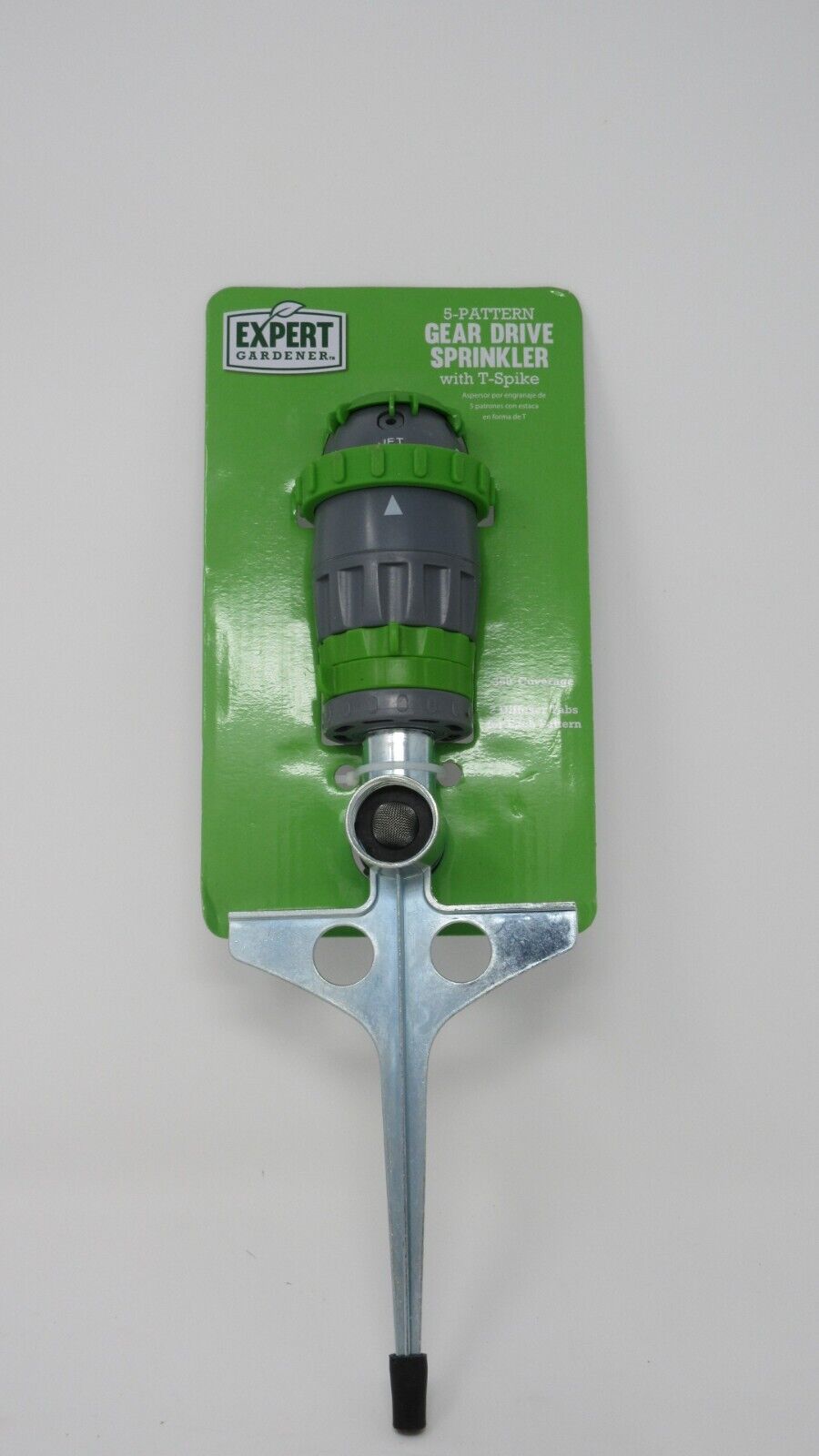 Expert Gardener 5-Pattern Gear Drive Sprinkler with T-Spike