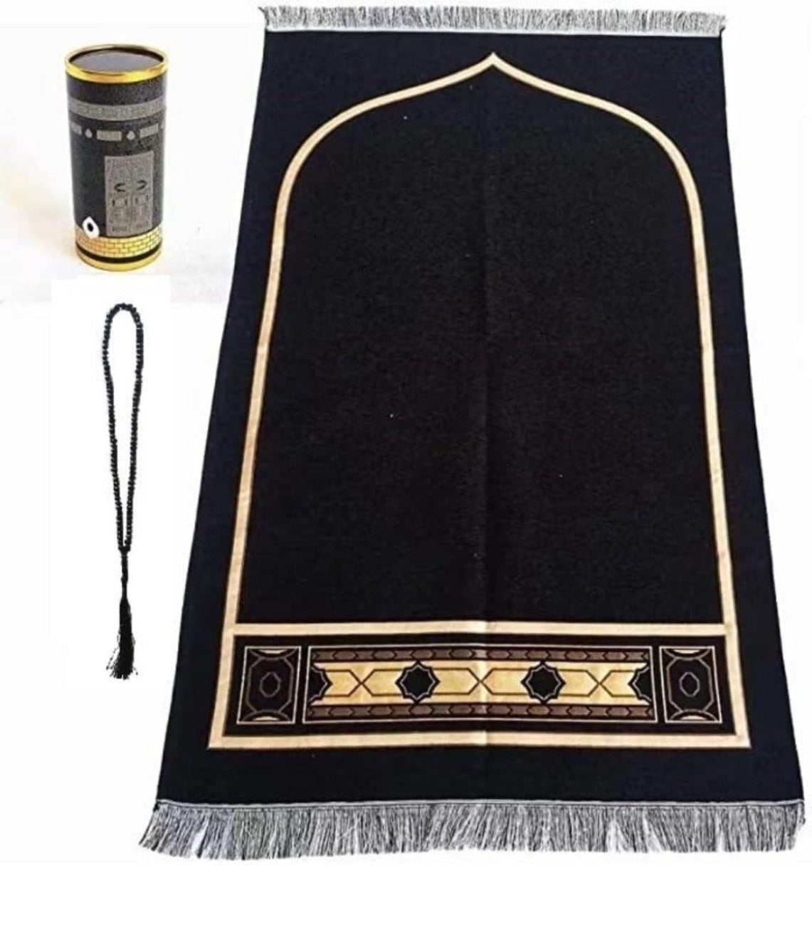 KD Islamic Prayer Mat Gift Pack with Tasbih, Muslim Prayer Rugs, Sajjadah, Janamaz