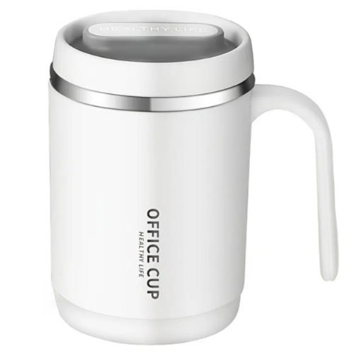 KD Insulated Coffee Cup, Mug with Lid & Straw, 500 mL Double Wall