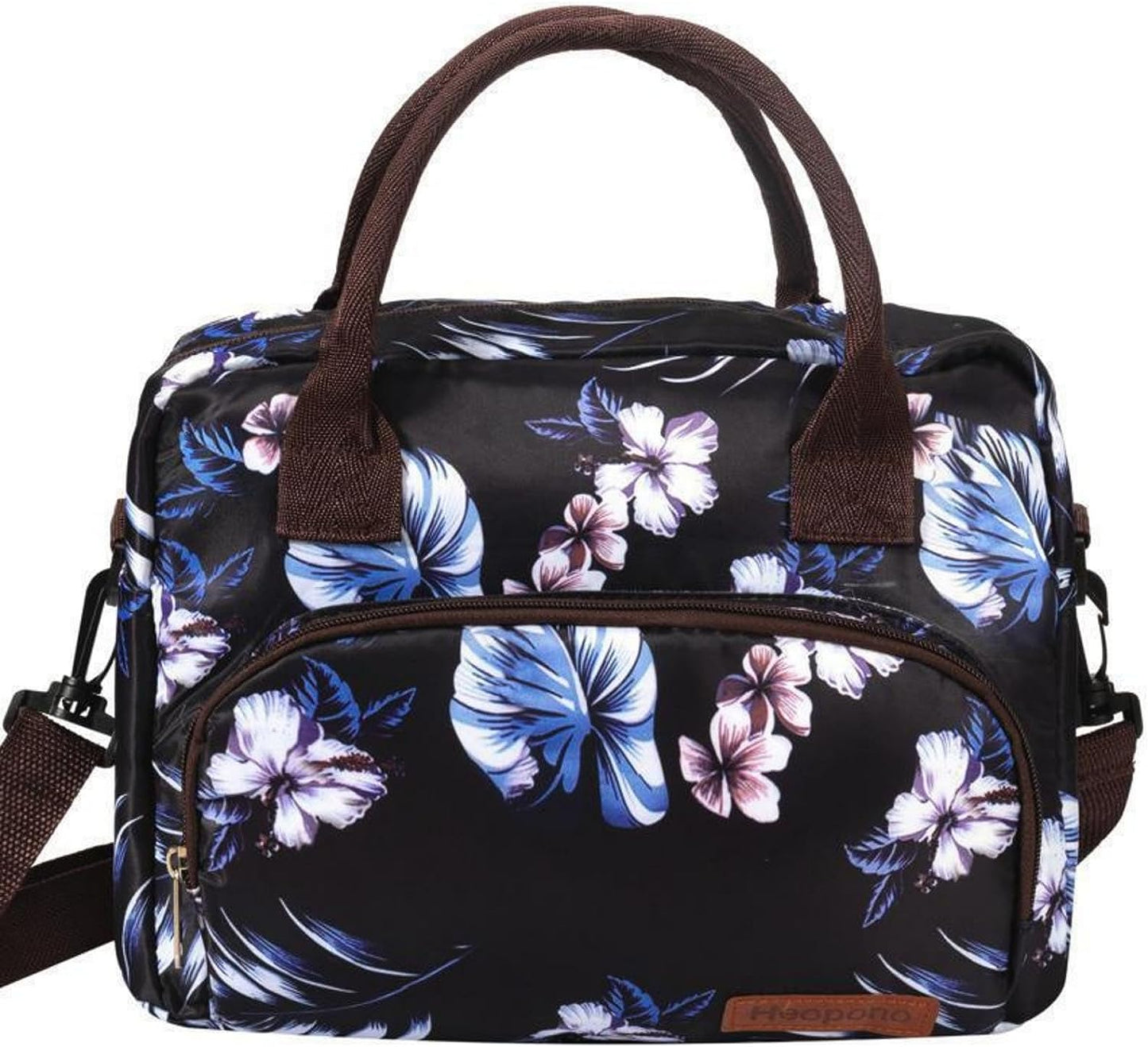 Insulated Lunch Bag Reusable with Zipper Lunch Tote Detachable Shoulder Strap Leakproof Snacks Organizer for Work Picnic Beach
