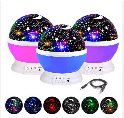 Star Projector, Night Light, 12 Color Changing Light Modes with USB Cable