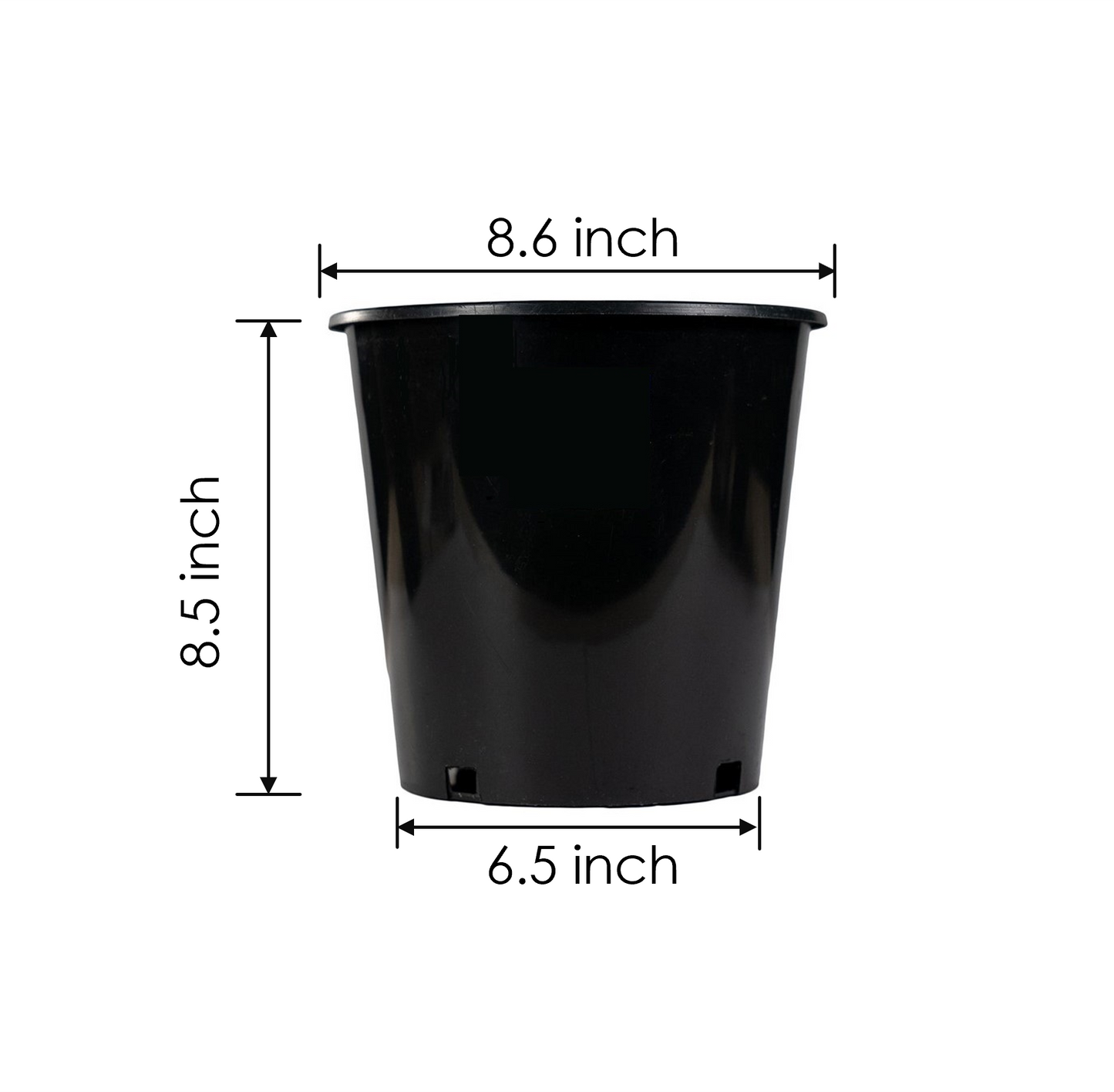 Reusable Nursery Pots, Plastic Garden Pots Planters, 2 Gallon