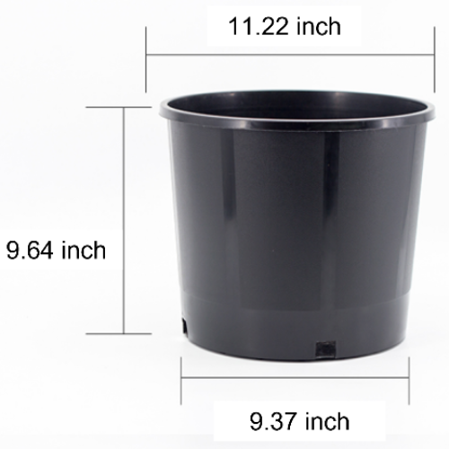 KD Black Nursery Pots, 3 Gallon, Plastic Garden Planters, Reusable Pots for Flowers Seedlings, Injection Molded, Indoor Outdoor Plants Seedlings Vegetables and Flowers