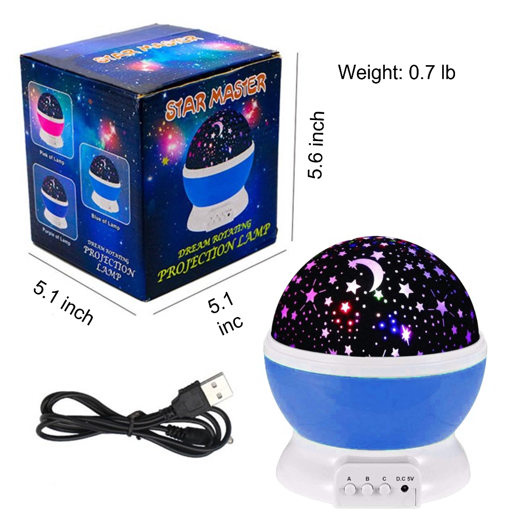 Star Projector, Night Light, 12 Color Changing Light Modes with USB Cable