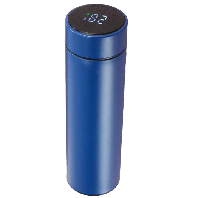 500Ml (16.9) 304 Stainless Steel Thermos Vacuum Flask with 2 Cup (Set)  (blue)