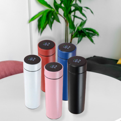 KD Double Wall Vacuum Flask, LED Temperature Display, 500 mL Stainless Steel Smart Water Bottle, Insulated, Coffee Mug, Tea Thermos