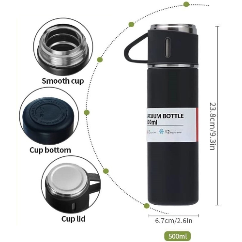 KD Vacuum Flask Gift Set Double Wall Stainless Steel, Business Gift, Travel Mug Cup Set, Thermos Bottle Vacuum Flask Set